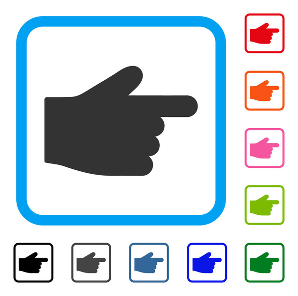 Index Finger Framed Icon - Vector, imagen