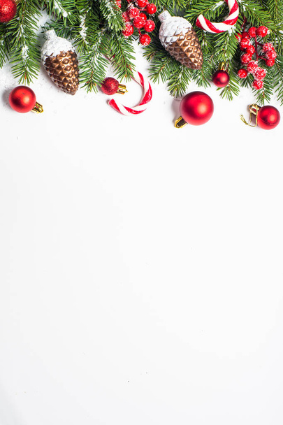 Christmas background on white.  - Valokuva, kuva