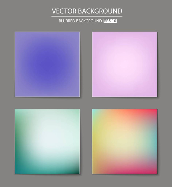 Abstract Creative concept vector multicolored blurred background set. For Web and Mobile Applications, art illustration template design, business infographic and social media, modern decoration - Вектор,изображение