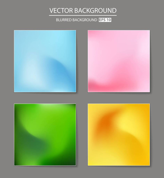 Abstract Creative concept vector multicolored blurred background set. For Web and Mobile Applications, art illustration template design, business infographic and social media, modern decoration - Vektor, obrázek