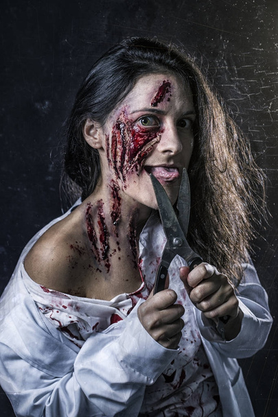 Muotokuva pelottava nainen, Halloween teema
 - Valokuva, kuva