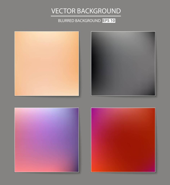 multicolored blurred background set. - Vector, Imagen
