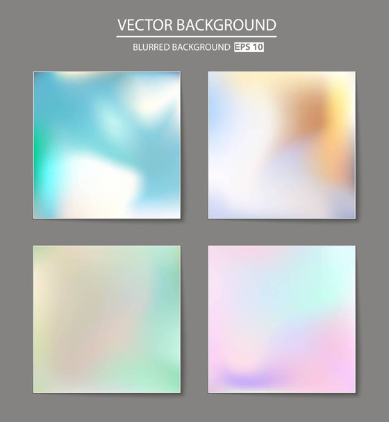 Abstract Creative concept vector multicolored blurred background set. For Web and Mobile Applications, art illustration template design, business infographic and social media, modern decoration - Wektor, obraz