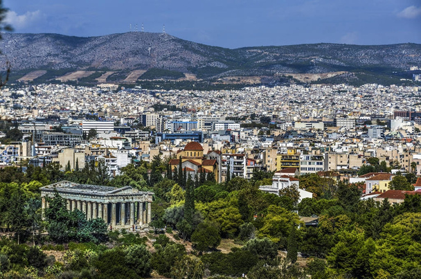 Ναός του Ηφαίστου ή Hefestion και στην Αθήνα στο παρασκήνιο - Φωτογραφία, εικόνα