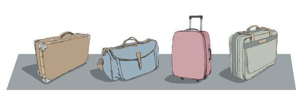 Reclamo de equipaje. Inspección de equipaje
  - Vector, Imagen