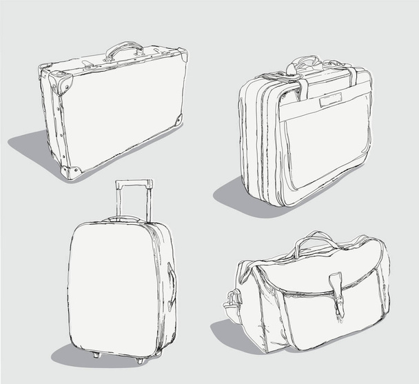 Set bagagli delineato
 - Vettoriali, immagini