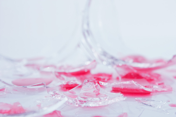 Broken glass of red wine - Fotó, kép