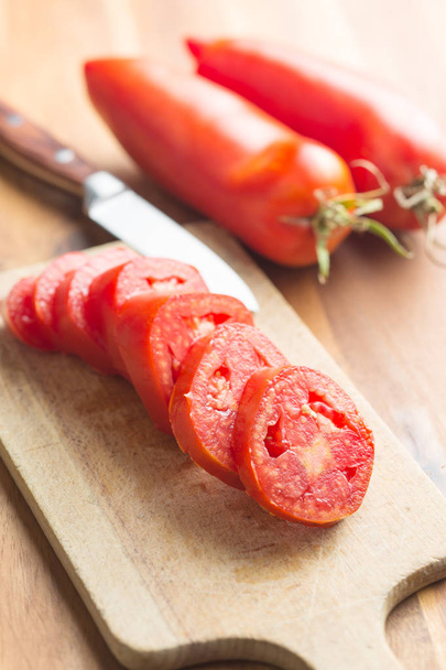 San marzano tomatoes. - Фото, изображение