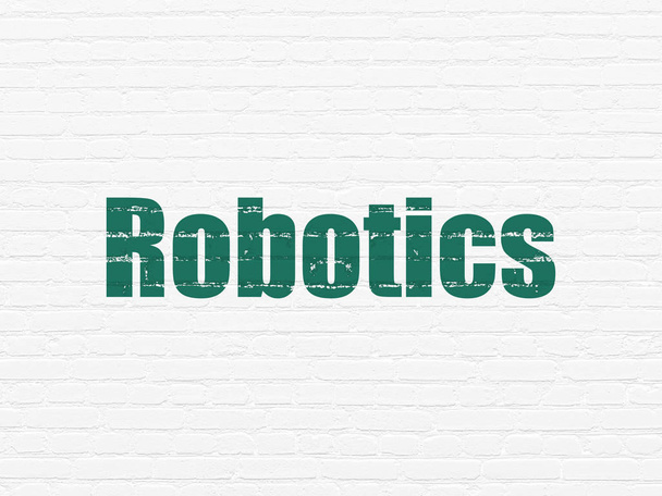 Science concept: Robotics on wall background - Fotó, kép