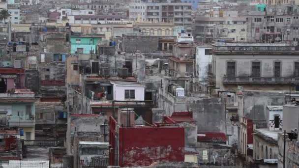 Havanna Skyline aufgenommen von einer Dachterrasse, Kuba - Filmmaterial, Video