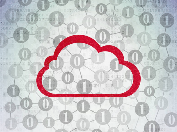 Ağ kavramı bulut: dijital veri kağıt arka plan bulut - Fotoğraf, Görsel
