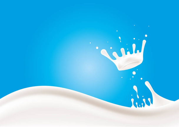 A splash of milk. Vector illustration. - Vector, Image