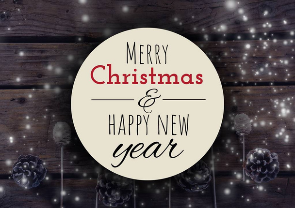 merry Christmas and happy new year text  - Photo, Image