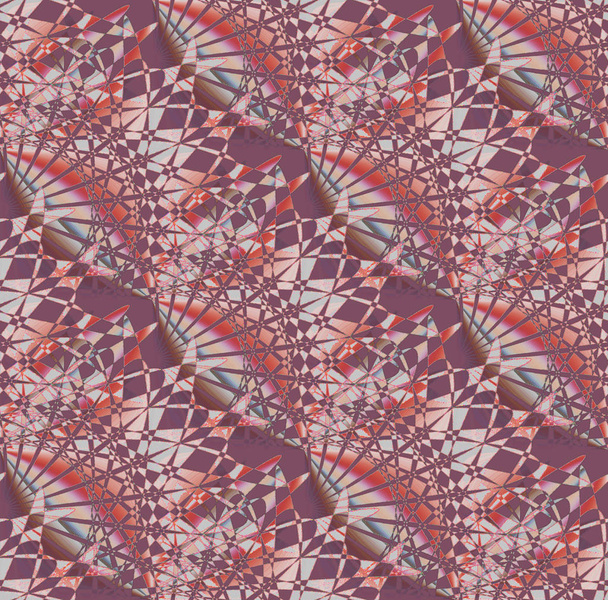 Regular intricate pattern purple pink red gray diagonally - Photo, Image