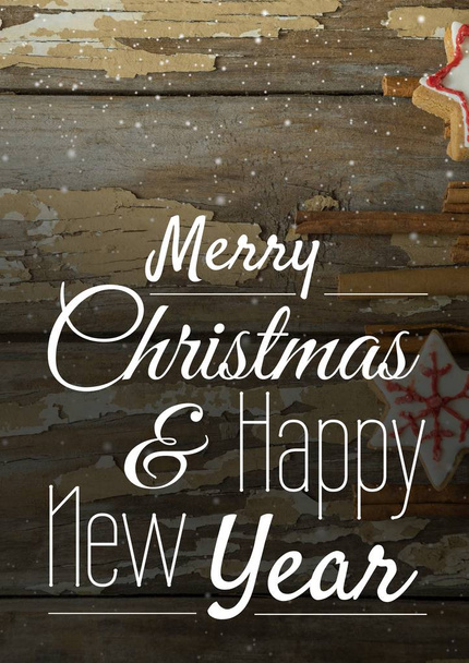 merry Christmas and happy new year text  - Foto, Imagen