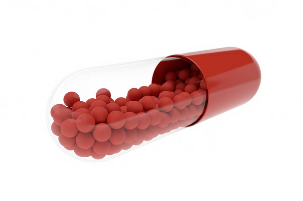 rode pil gevuld met eieren - Foto, afbeelding
