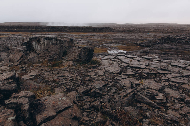 Moss cubierto campo de lava
 - Foto, imagen