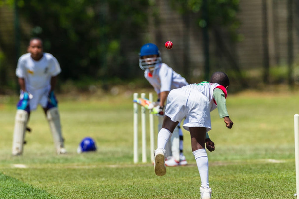 Cricket Juniors Spiel Aktion - Foto, Bild