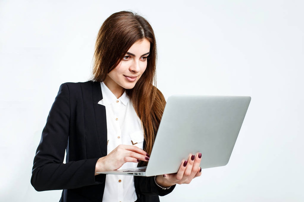 Businesswoman with Laptop - Photo, Image