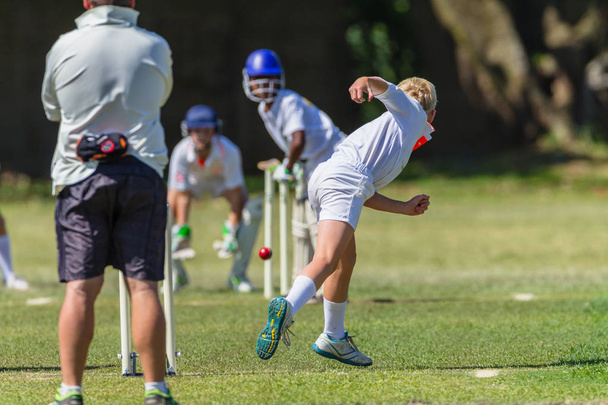 Cricket Juniors Game Action - Photo, Image