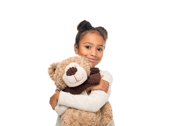 bambino afroamericano con orsacchiotto
 - Foto, immagini
