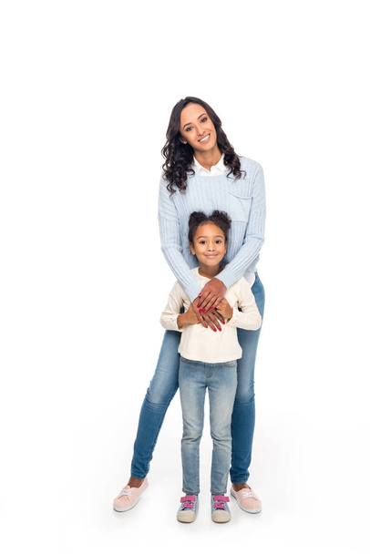 アフリカ系アメリカ人の母と娘 - 写真・画像