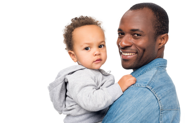 Afroamericano padre e hijo
 - Foto, Imagen