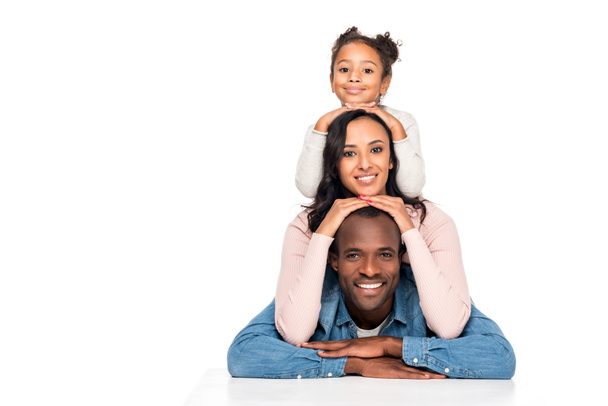 Familia afroamericana feliz
 - Foto, imagen