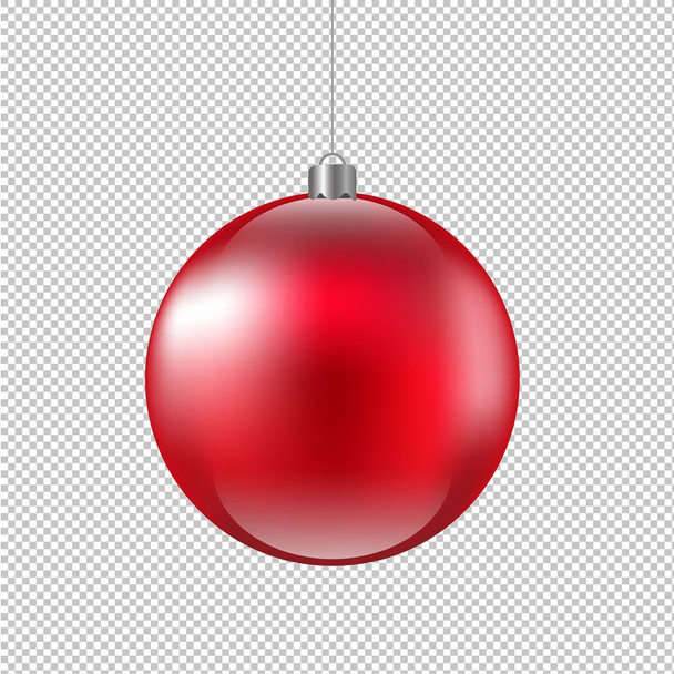 Red Christmas Ball - Wektor, obraz