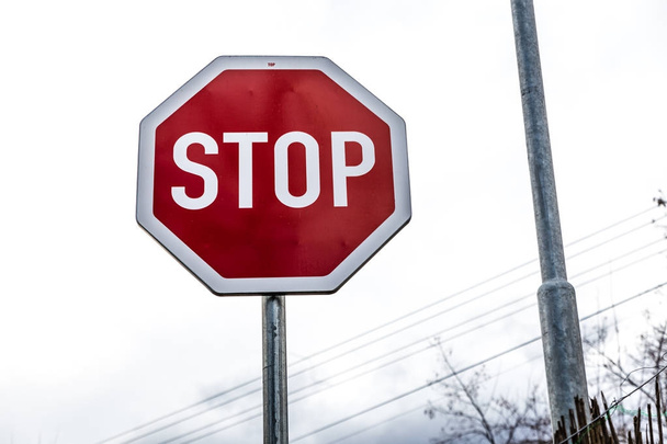 verkeer stopbord - Foto, afbeelding