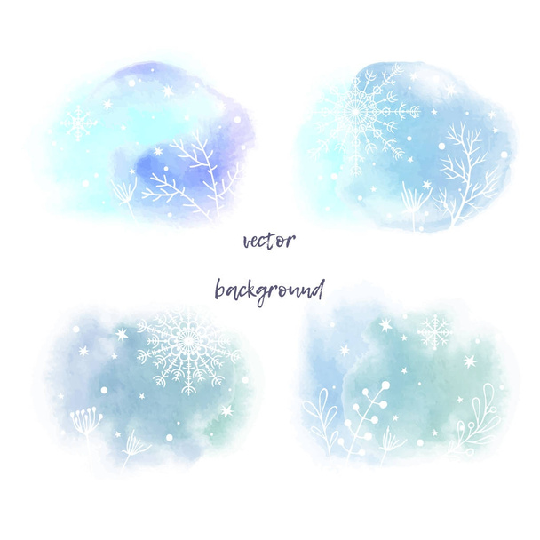 Un conjunto de fondos de invierno
 - Vector, Imagen