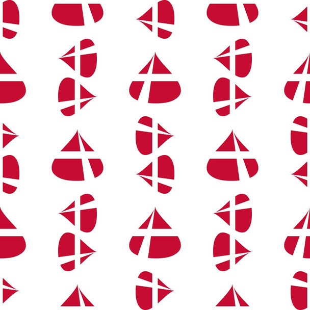 Nahtloses Muster der dänischen Flagge - Vektor, Bild