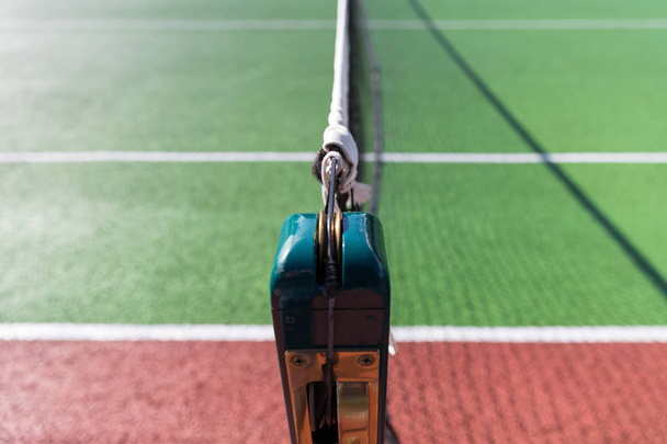 net on Center of tennis court - Photo, Image
