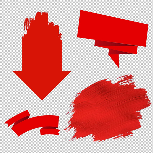 Red Sale Symbols - Вектор,изображение
