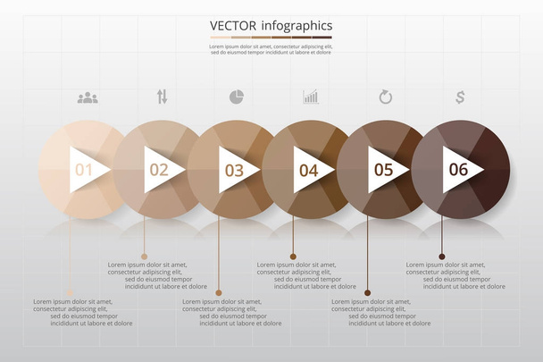 Step by step infographic. - Vetor, Imagem