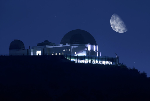 Griffith Observatorium 's nachts - Foto, afbeelding