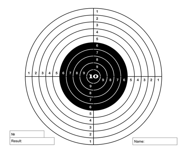 Zielscheibe für pneumatisches Schießen - Vektor, Bild
