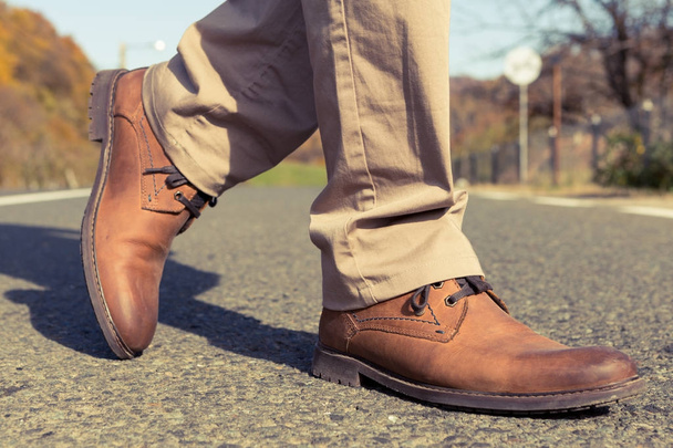 Outono ou outono sapatos de moda masculina
 - Foto, Imagem