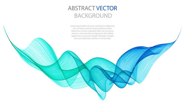 Abstract colorful background with wave, vector - Vettoriali, immagini