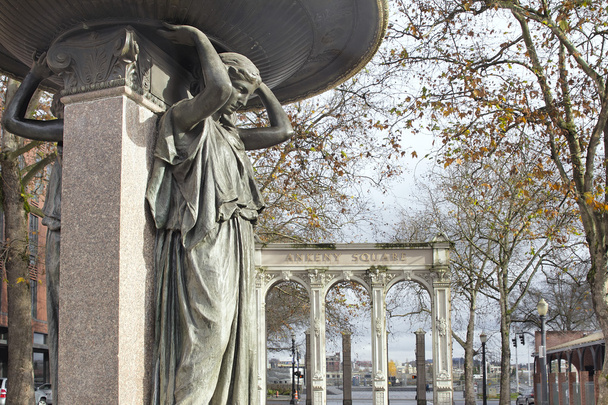 Fontana di Skidmore in Piazza Ankeny circa 1888
 - Foto, immagini