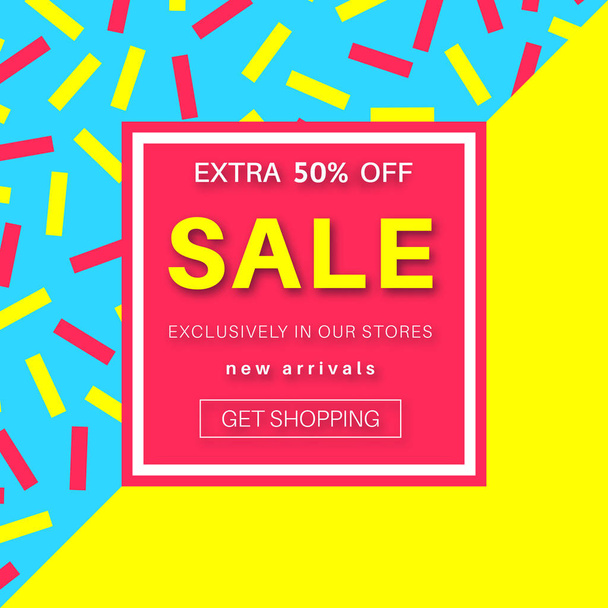 Sale banner with discount offer - Vector, Image
