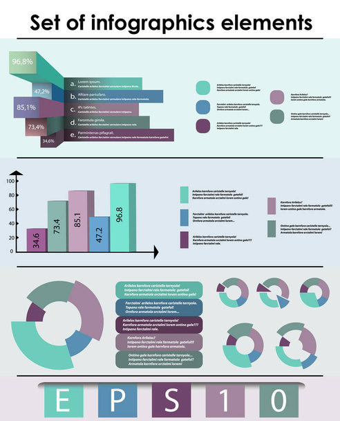 Set of infographics elements - Vector, afbeelding