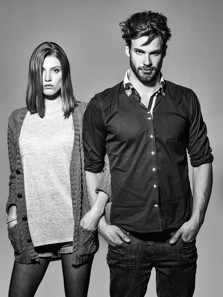 Handsome man and pretty girl - Foto, afbeelding