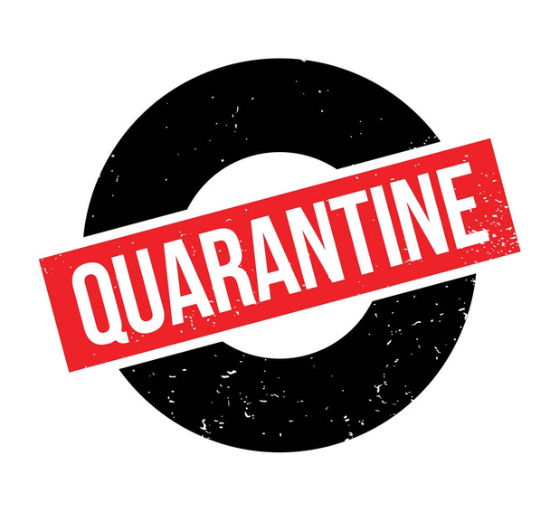 Quarantine rubber stamp - Vektor, Bild