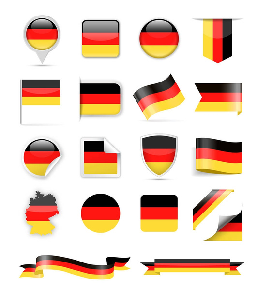 Germany Flag Vector Set - Вектор, зображення