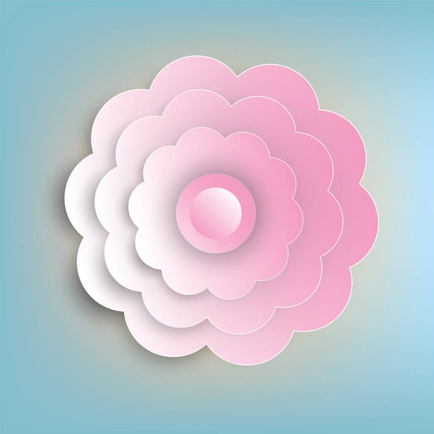 Paper flower. Lotus. Background. Vector illustration - Fotografie, Obrázek