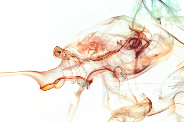 movement of smoke on white background abstract smoke - Фото, изображение