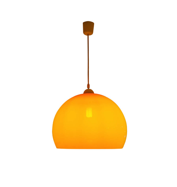 Zavěšení oranžová lampa s ořezovou cestou, samostatný - Fotografie, Obrázek