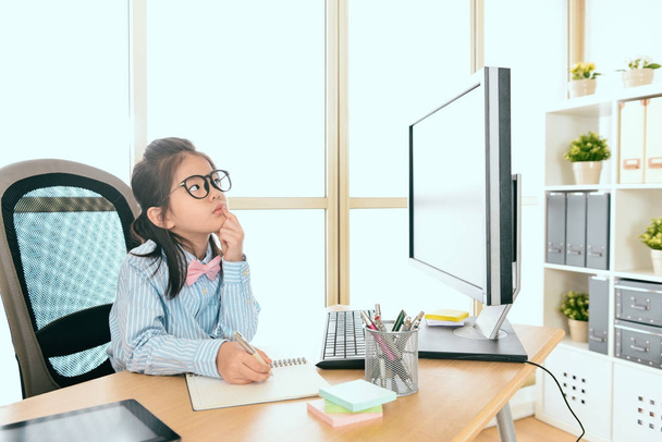 pretty young female little kid office worker - Photo, image