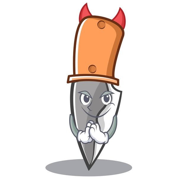 Devil knife character cartoon style - Vector, Imagen